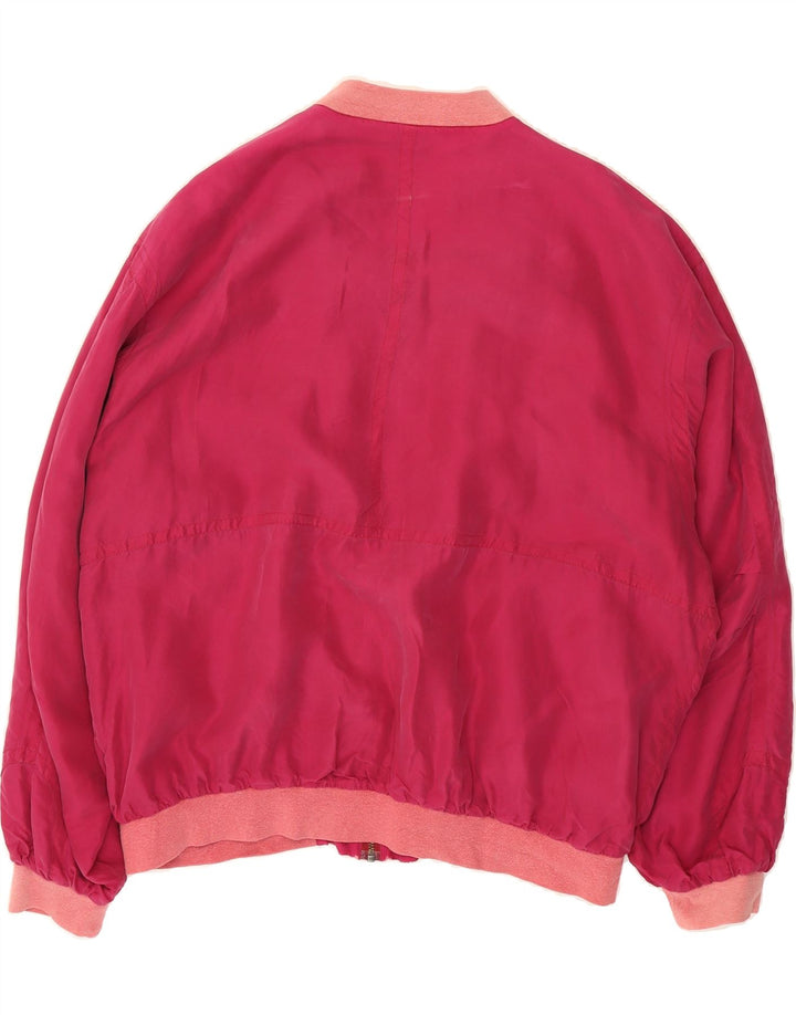 C&A Mens Bomber Jacket IT 52/54 Large Pink Silk Vintage C&A and Second-Hand C&A from Messina Hembry 