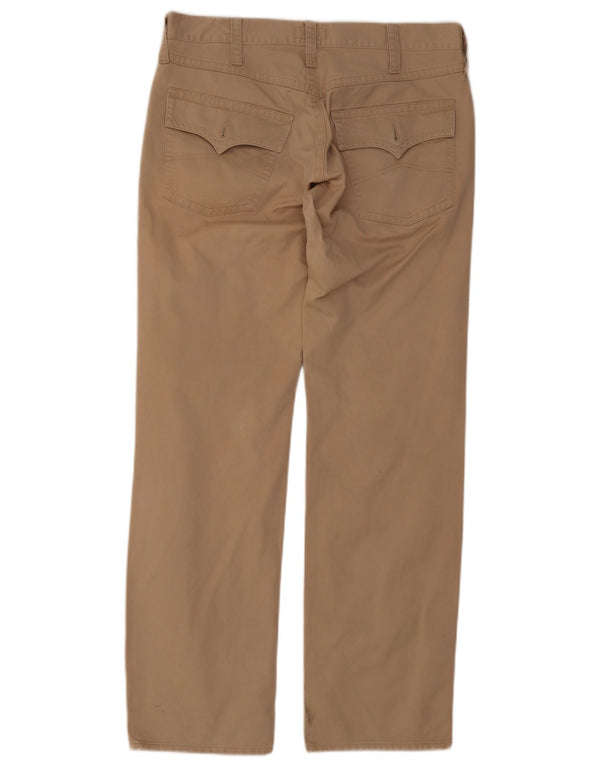 Armani Hombre Pantalones Casuales Rectos W34 L32 Algodón Beige