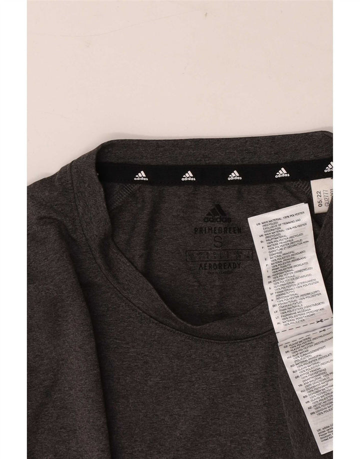 Adidas Hombre Aeroready Camiseta Top Pequeño Gris Poliéster