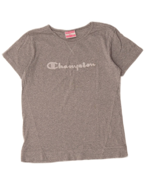 Champion Camiseta gráfica para niña 13-14 años XL Algodón moteado gris