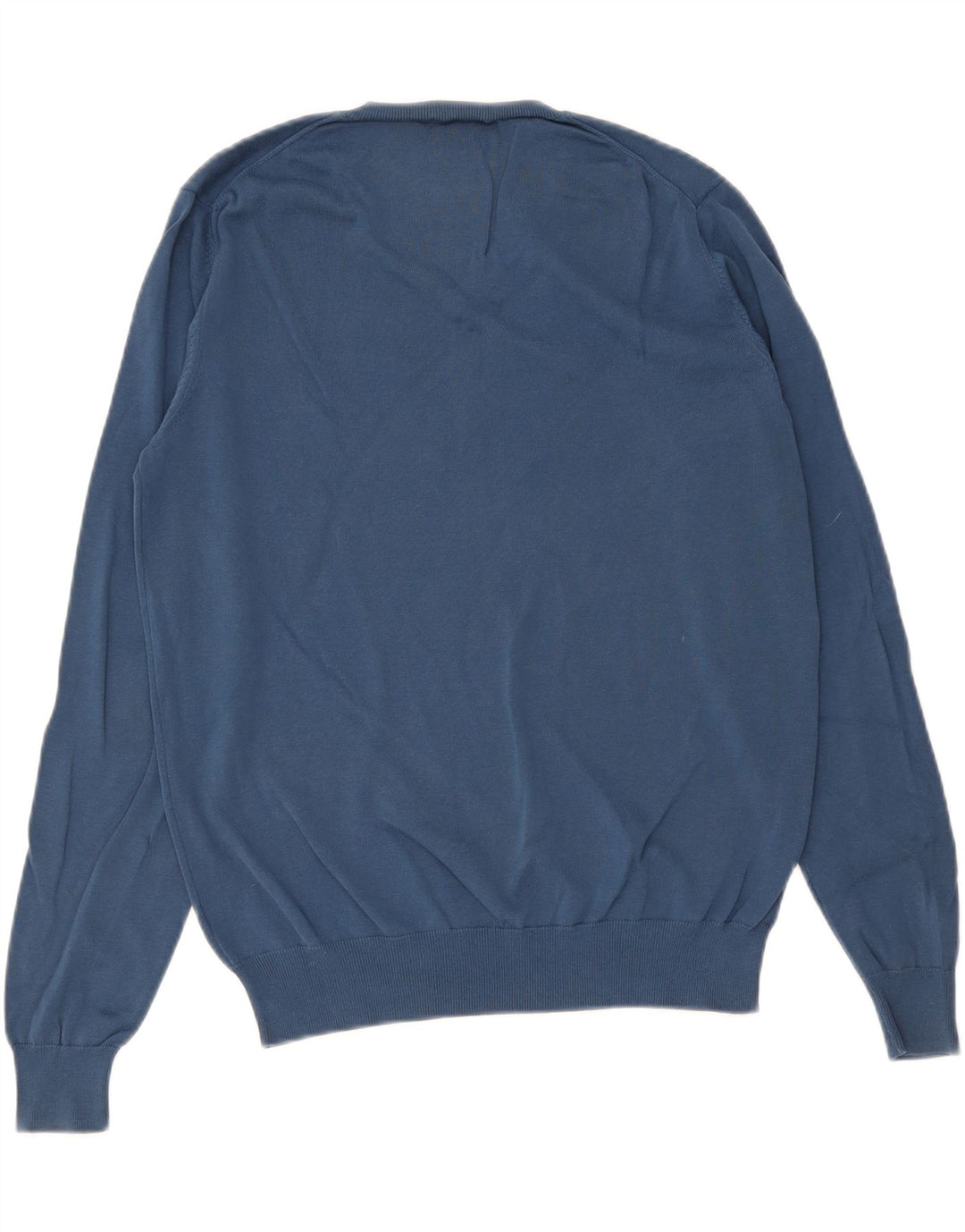 Sun68 Hombre Jersey con Cuello en V Jersey Grande Azul Algodón Clásico