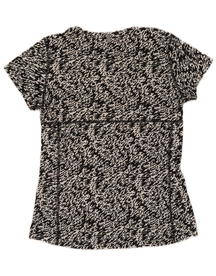 Nike Camiseta Dri Fit para mujer UK 6 XS Poliéster moteado negro