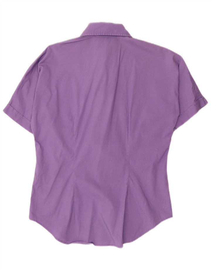 Ralph Lauren Camisa de manga corta para mujer US 8 Medio Púrpura