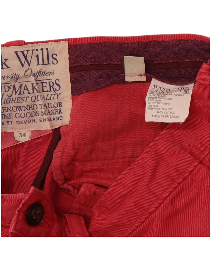 Jack Wills Pantalones cortos chinos para hombre W34 Algodón rosa grande
