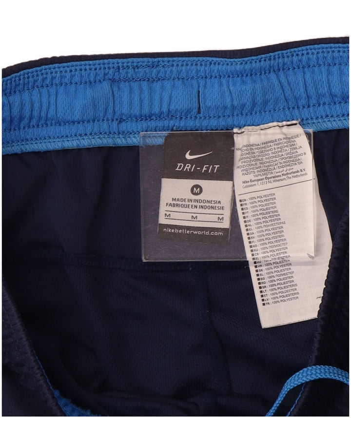 Pantalones cortos deportivos Nike Dri Fit para hombre Poliéster azul marino mediano