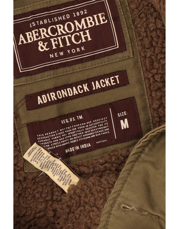 Abercrombie & Fitch Chaqueta Sherpa para hombre Reino Unido 38 Algodón caqui mediano