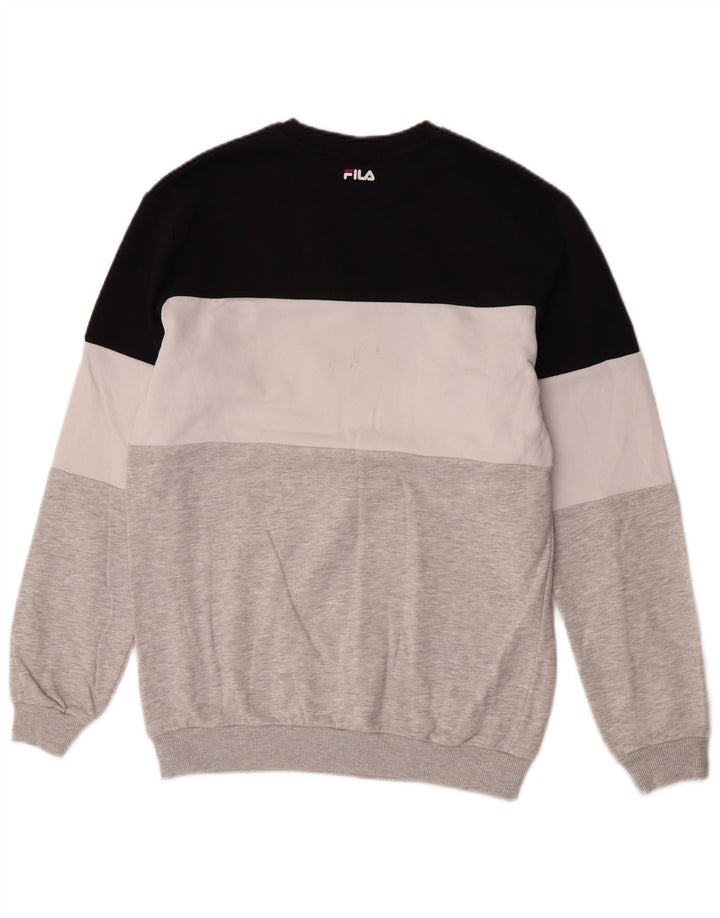Fila Hombre Graphic Sudadera Jumper Small Multicolor Colorblock Algodón