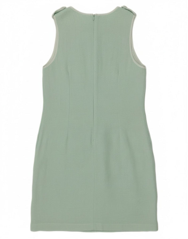 Benetton Vestido Vaina Sin Mangas Mujer UK 4 XS Turquesa