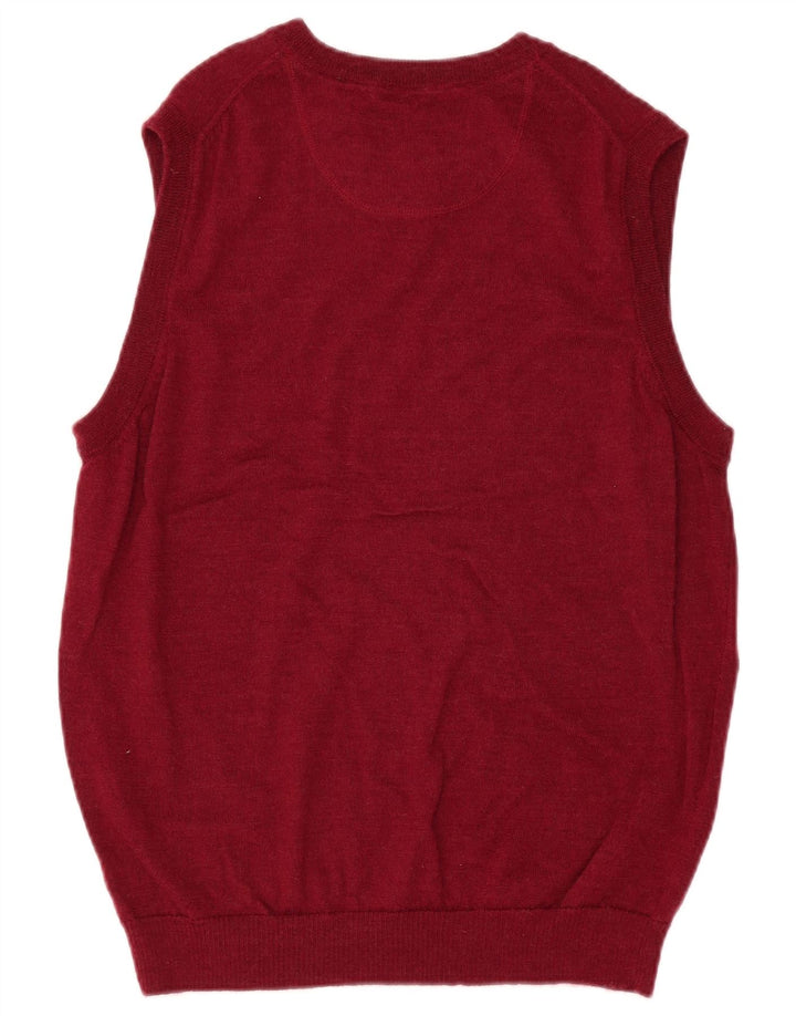 Orvis - Chaleco para hombre, camiseta sin mangas, lana merino en color burdeos medio