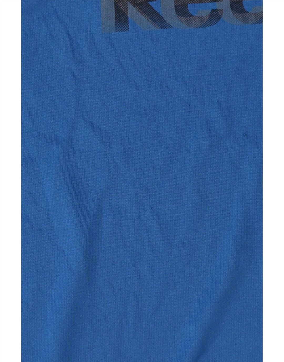 Reebok - Camiseta gráfica para hombre, parte superior azul medio, poliéster con bloques de color