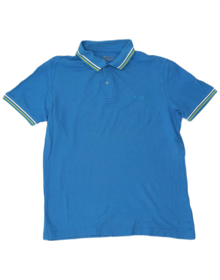 Lotto Life's Polo para hombre, talla grande, azul