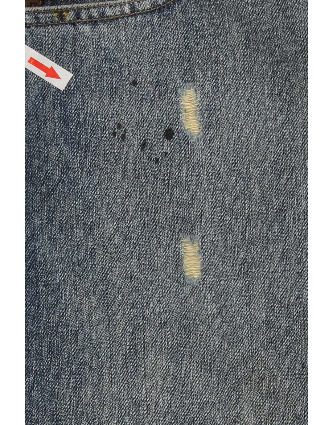 Armani Jeans rectos desgastados para hombre W36 L30 Algodón azul