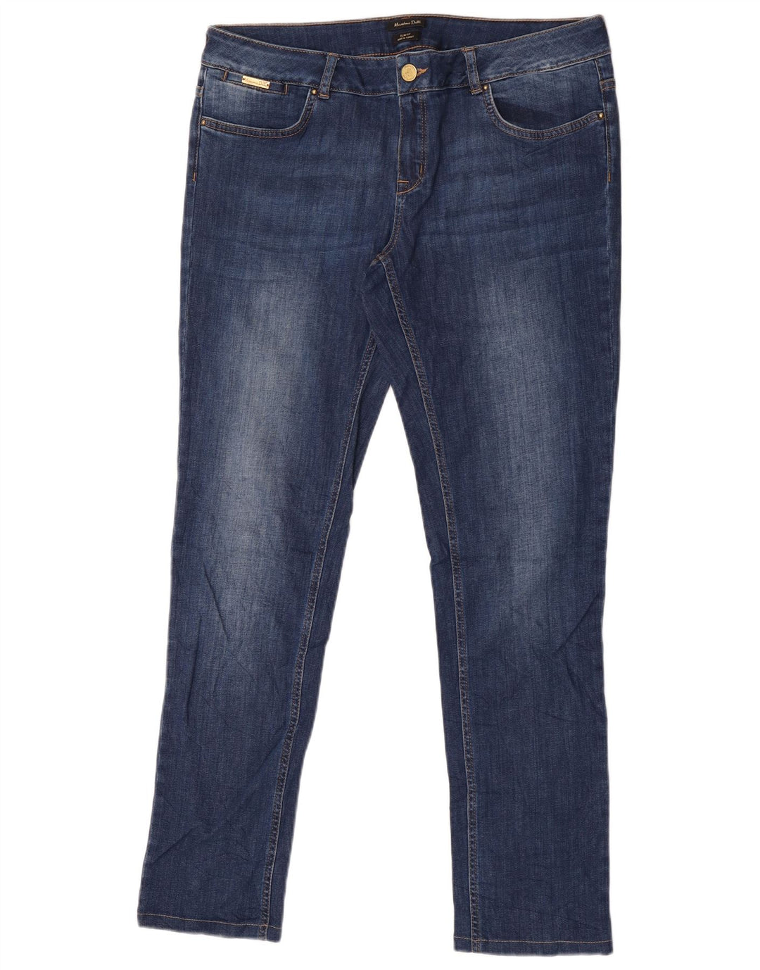 Massimo Dutti Vaqueros Slim Fit Mujer W36 L31 Azul Marino