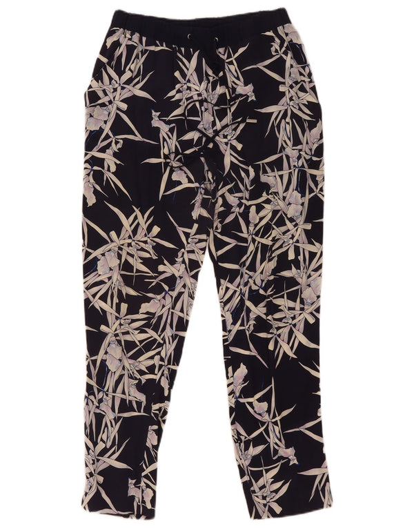 Whistles Pantalones cortos ajustados para mujer UK 8 Small W27 L26 Azul marino Floral