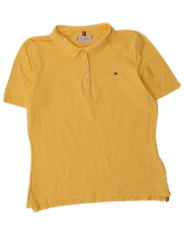 Tommy Hilfiger Polo de ajuste regular para mujer UK 10 Small Amarillo