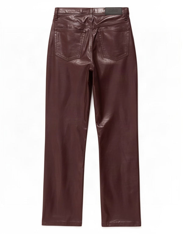 Topshop Pantalones rectos para mujer UK 8 Small W26 L26 Poliuretano morado