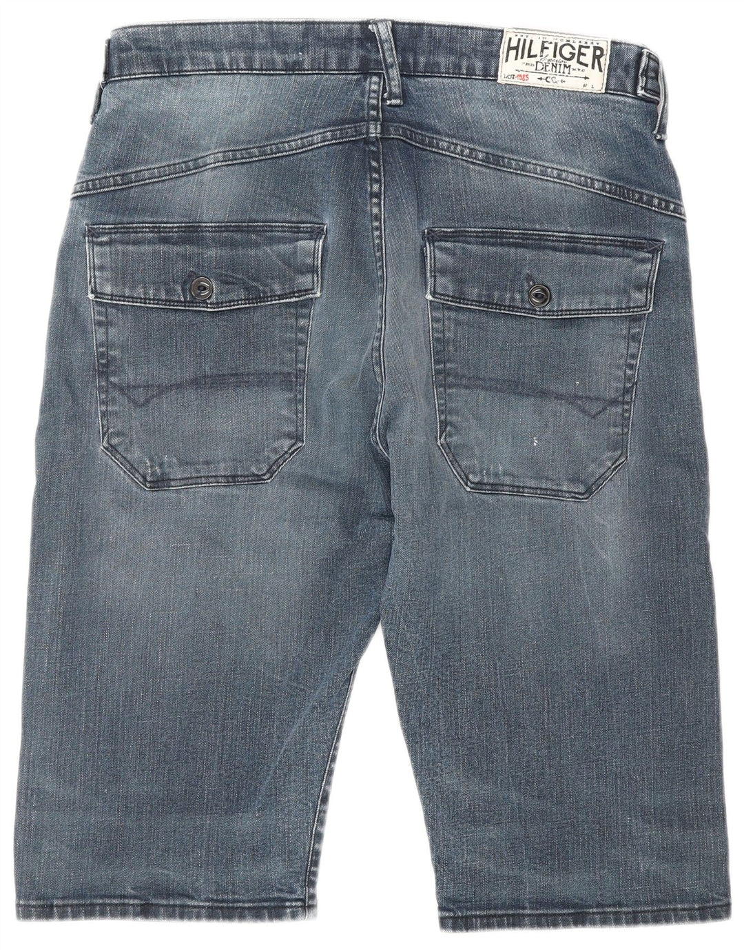 Tommy Hilfiger Shorts de mezclilla desgastados Curtis para hombre W32 Azul medio