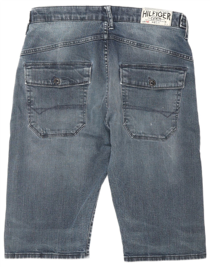 Tommy Hilfiger Shorts de mezclilla desgastados Curtis para hombre W32 Azul medio