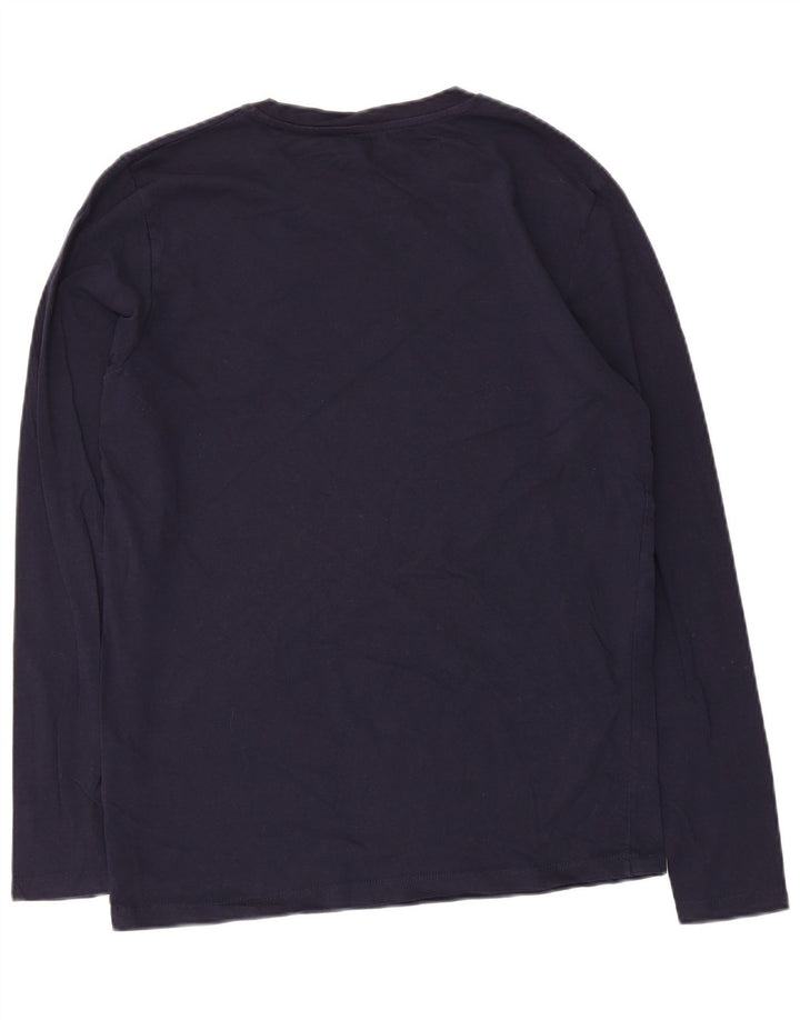 Jack & Jones Hombre Top Manga Larga Medio Azul Marino Algodón