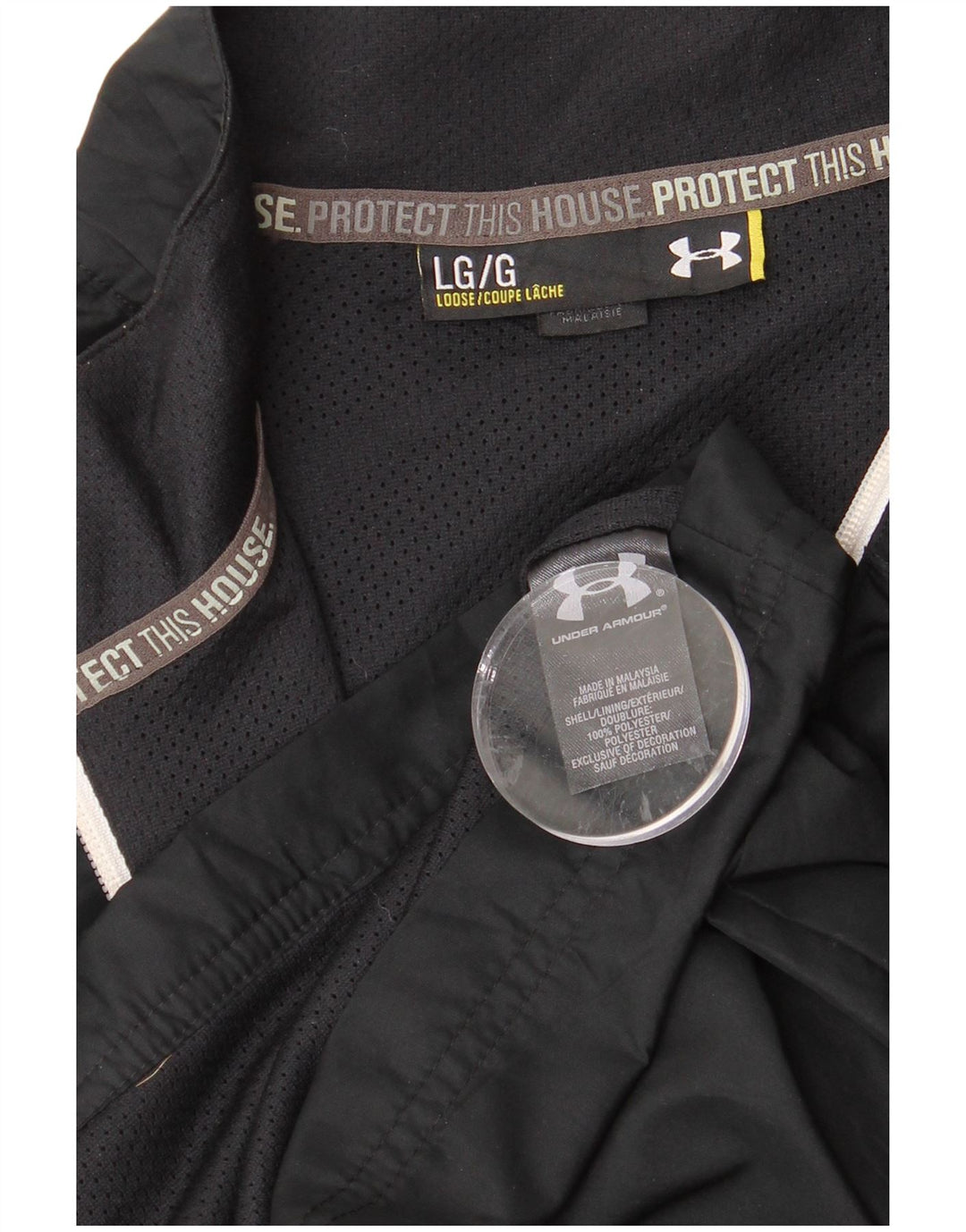 UNDER ARMOUR Chaqueta superior de chándal para hombre Poliéster negro grande