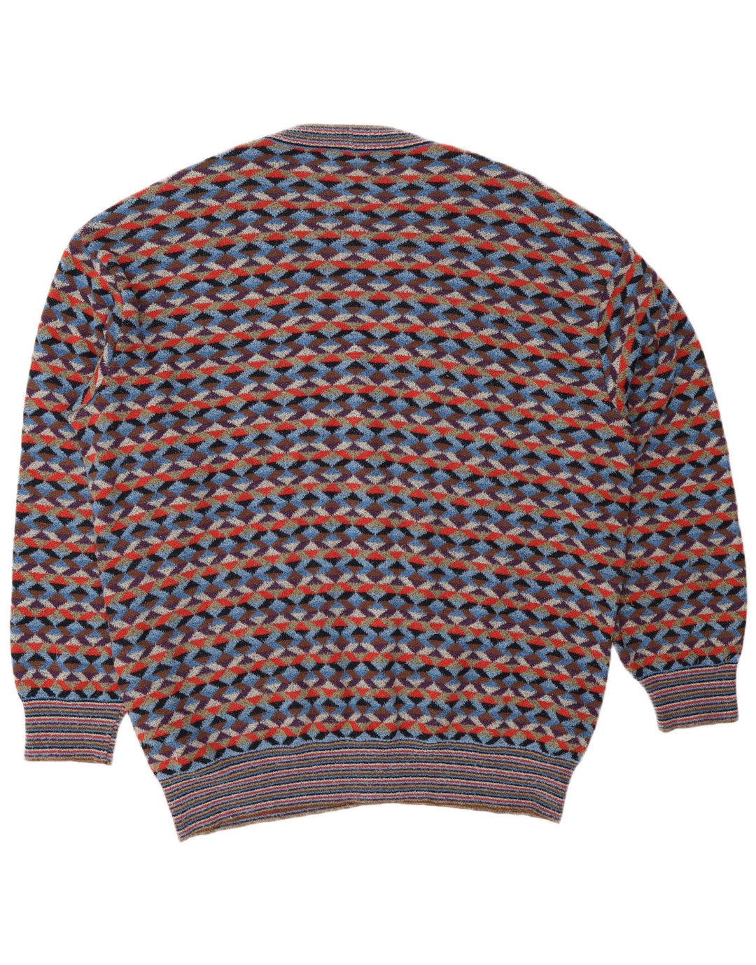 MISSONI Cárdigan para hombre IT 54 XL Diseñador geométrico multicolor
