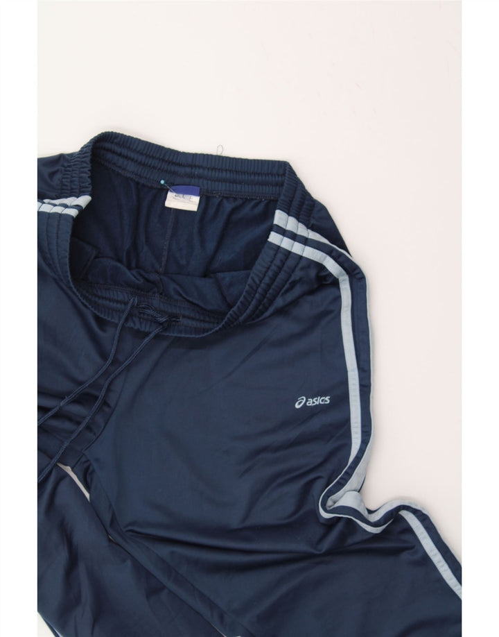 ASICS - Pantalón de chándal para hombre, talla grande, poliéster, color azul marino