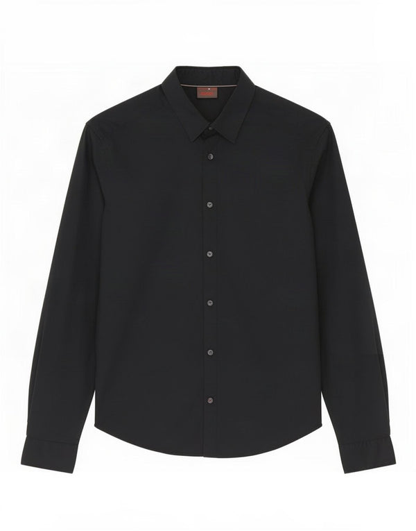 Camisa de hombre Esprit Mediana de algodón negro