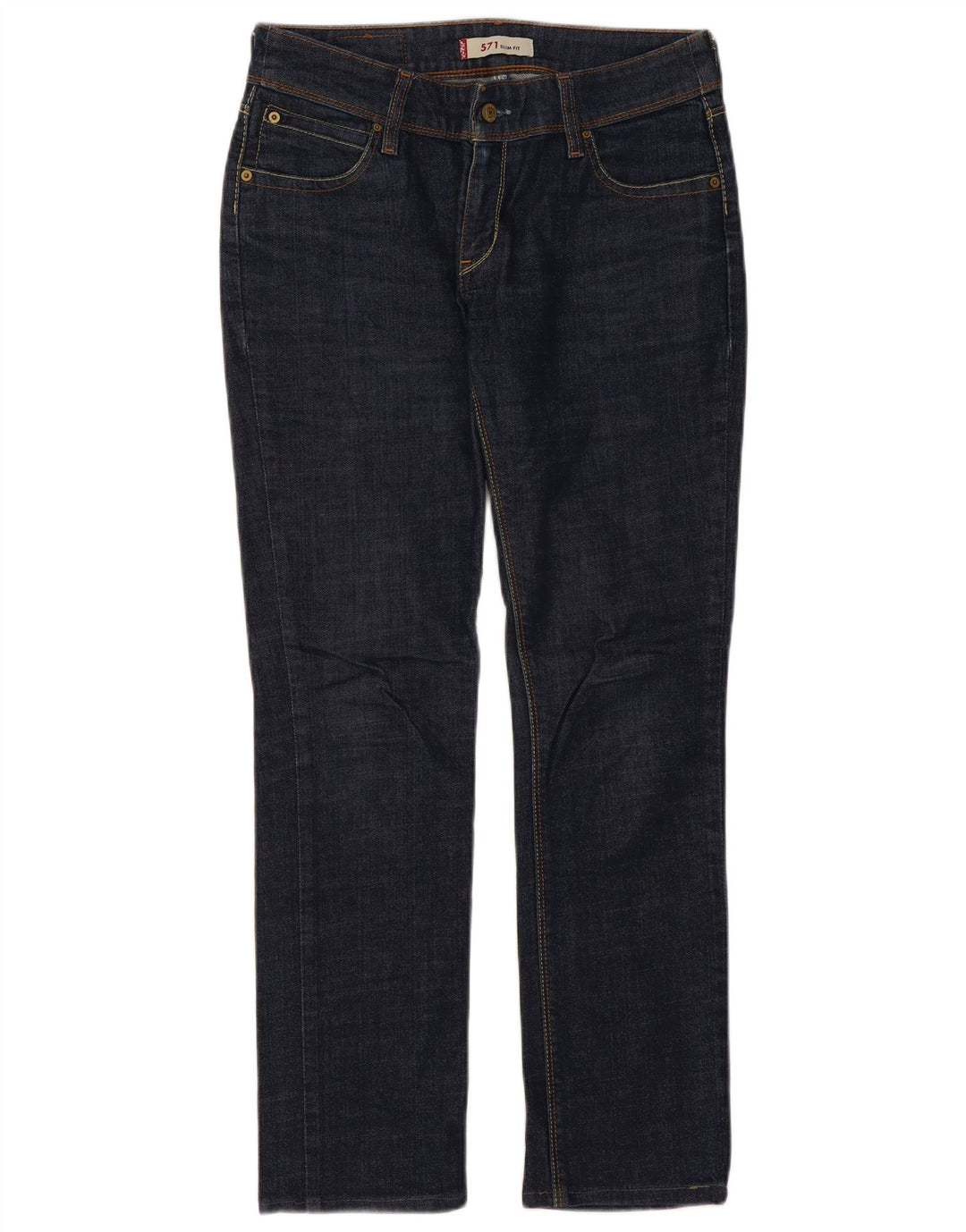 LEVI'S Mujer 571 Slim Jeans W32 L30 Algodón Azul Marino