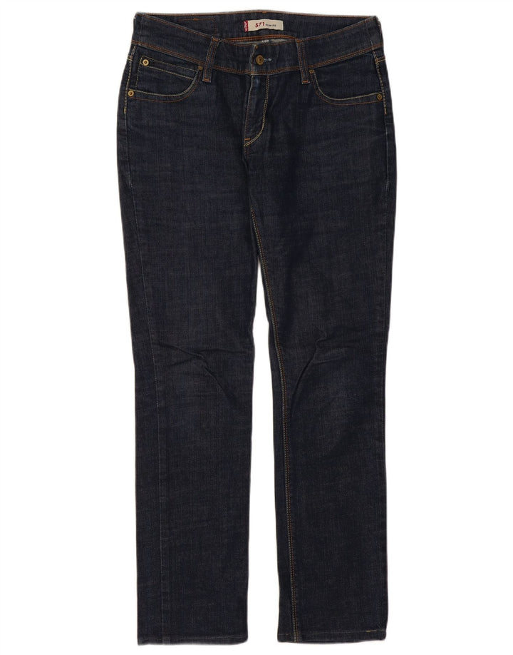 LEVI'S Mujer 571 Slim Jeans W32 L30 Algodón Azul Marino