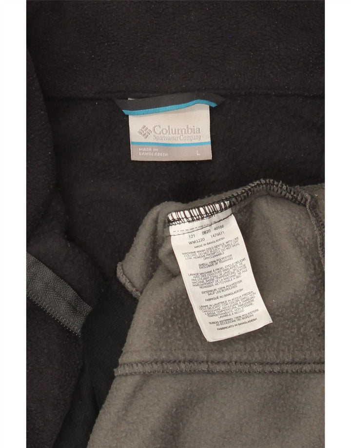 Columbia Chaqueta polar para hombre UK 40 Large Gris Colorblock Poliéster