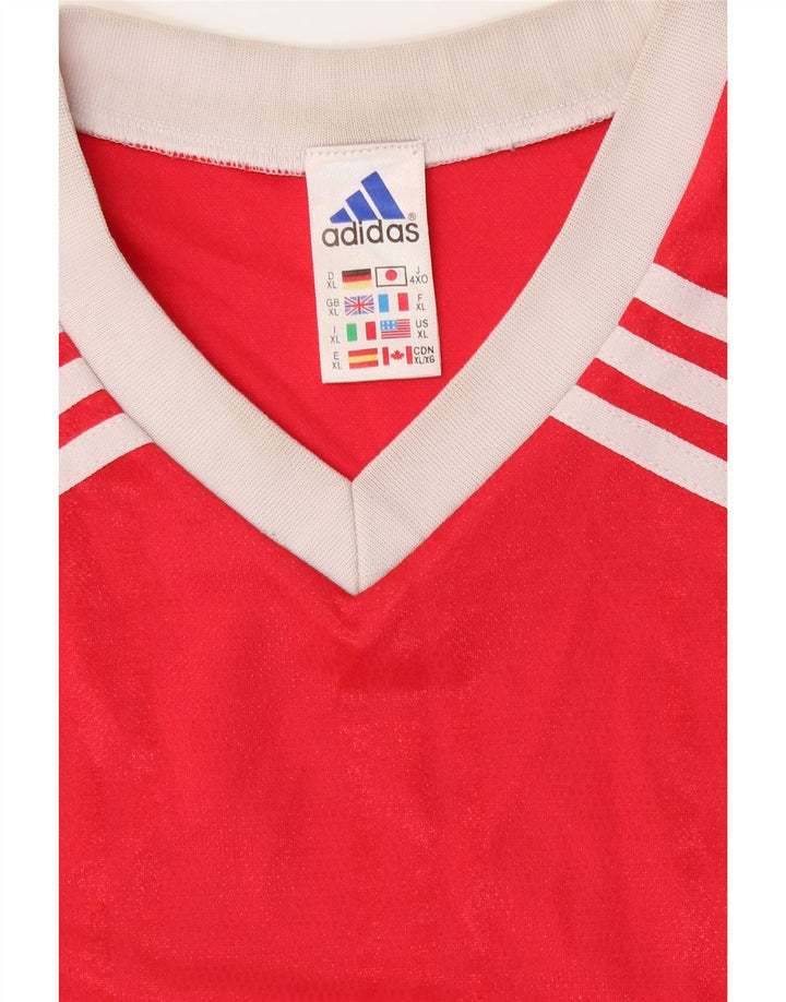 ADIDAS Camiseta gráfica para hombre Top XL Poliéster rojo