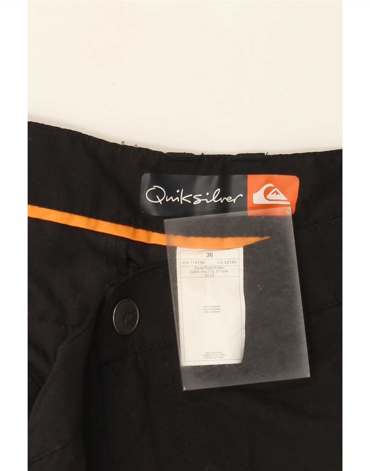 Pantalones cortos chinos Quiksilver para hombre W36 Poliéster negro grande