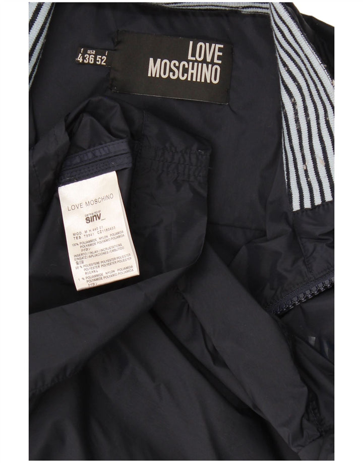 Moschino Hombre Chándal Top Chaqueta IT 52 Grande Poliamida Azul Marino