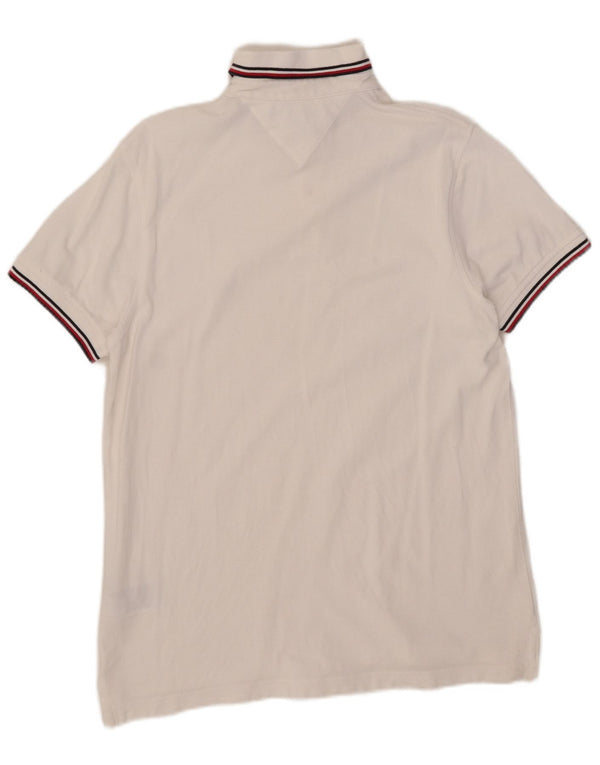 Tommy Hilfiger Polo Slim Fit de algodón blanco mediano para hombre
