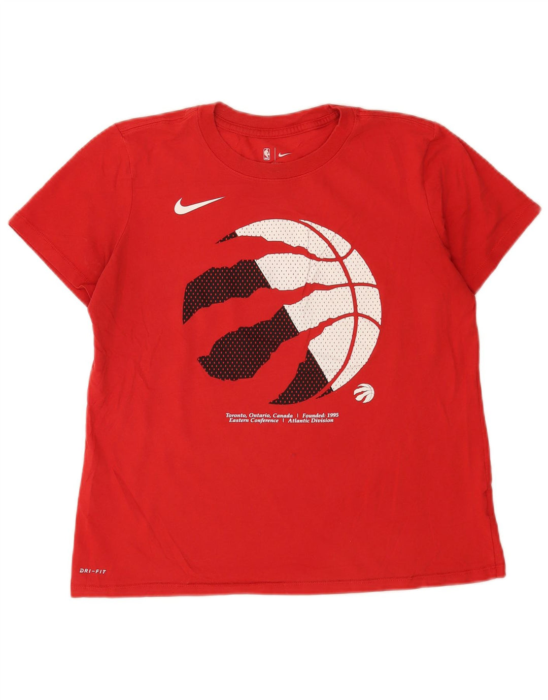 Camiseta Nike Dri Fit Graphic para hombre, parte superior de algodón rojo mediano