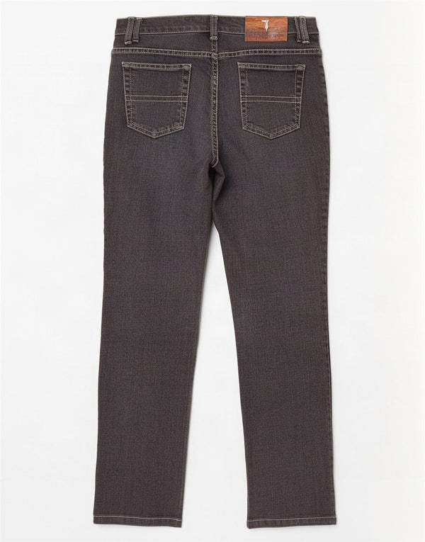 Trussardi Jeans Mujer Recto W26 L28 Gris Algodón