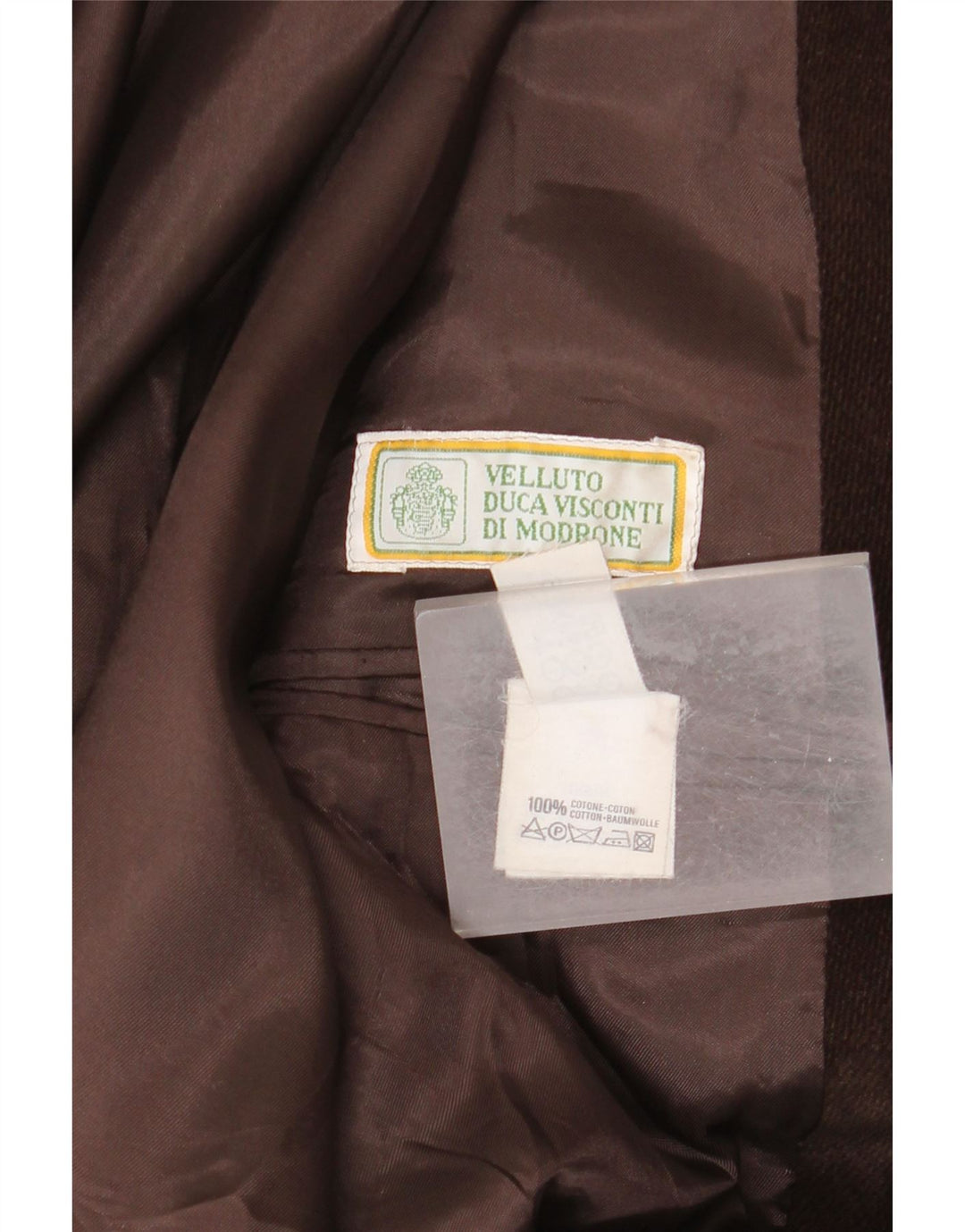 Velluto Duca Visconti Chaqueta tipo blazer de 3 botones para hombre IT 50 Grande Algodón marrón