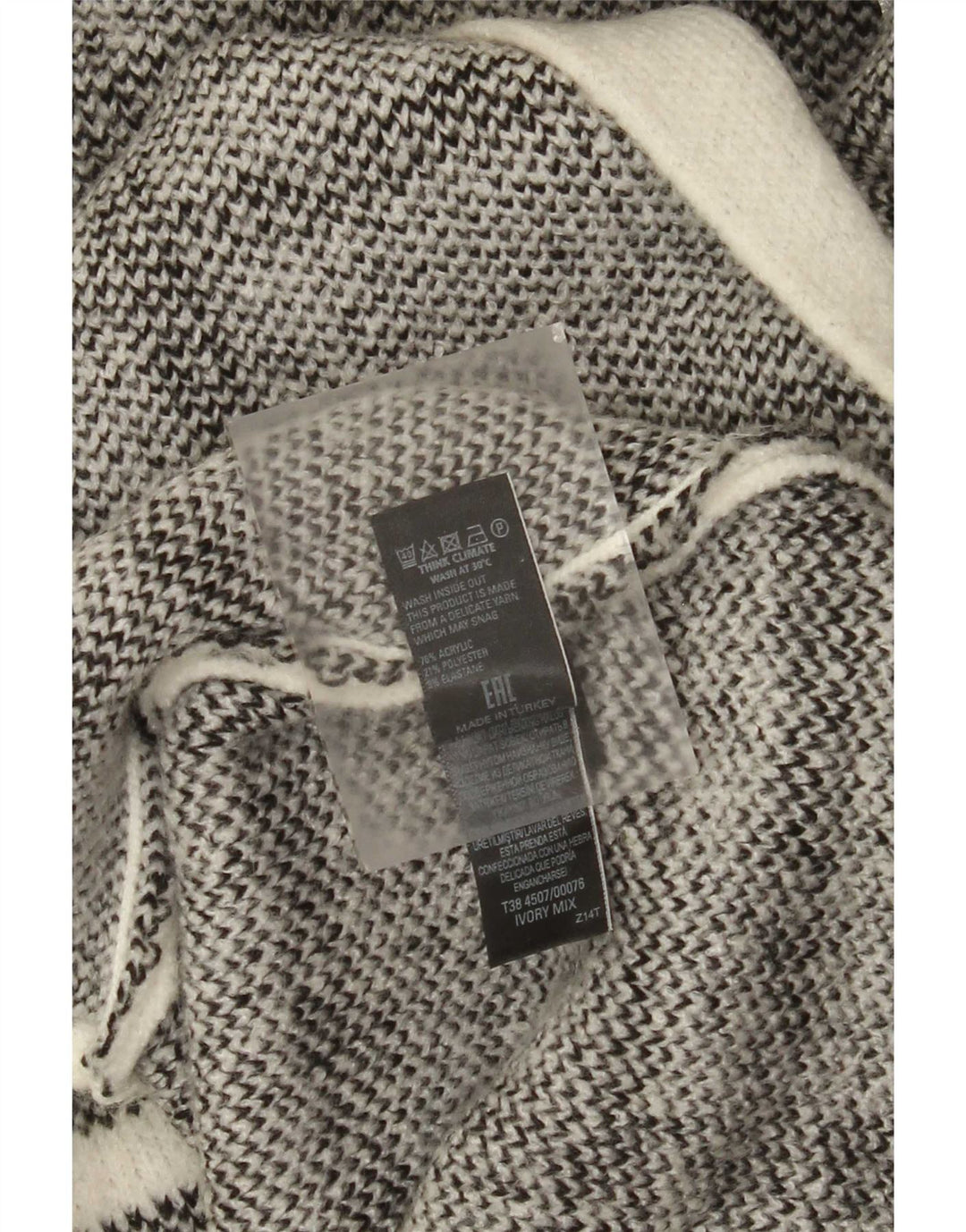 Marks & Spencer Suéter tipo cárdigan largo para mujer UK 46 Large White Check