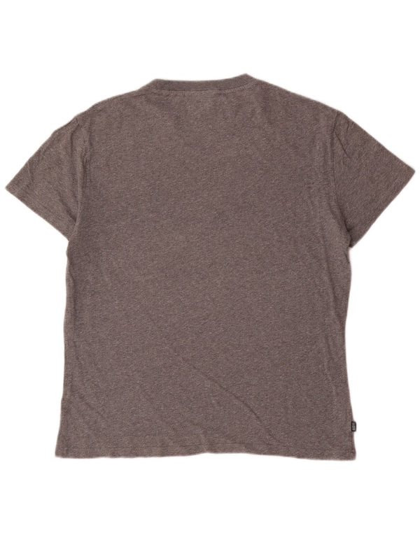 Superdry Camiseta para mujer Top UK 46 Large Gris Moteado Algodón