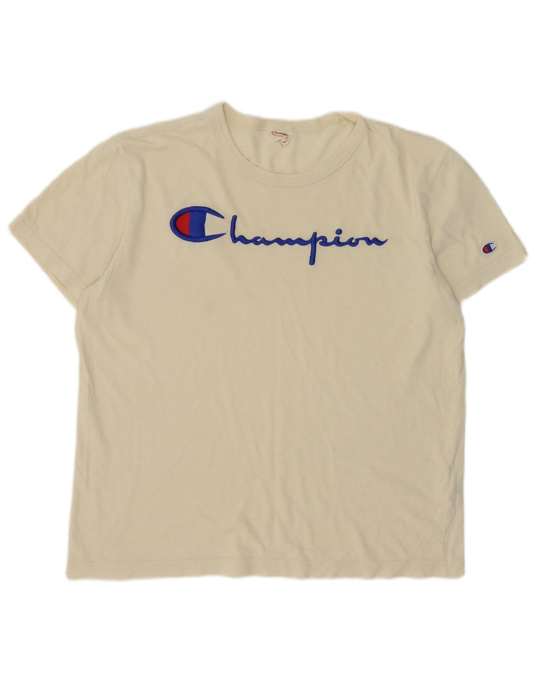Champion Camiseta Gráfica para Hombre Top Medium Off White Cotton