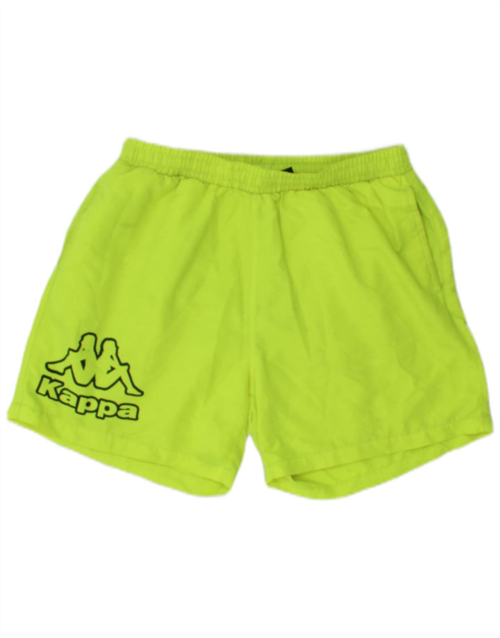 KAPPA Mens Graphic Sport Shorts Medium Green Polyester