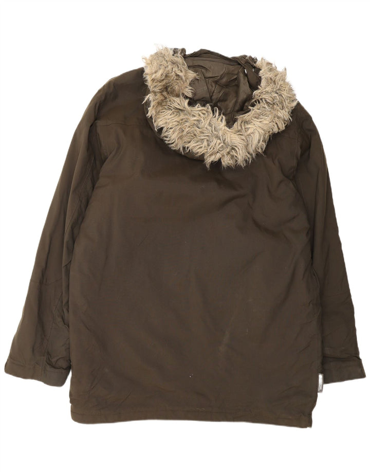 Parka con capucha para hombre Mountain Warehouse UK 38 Nylon marrón medio