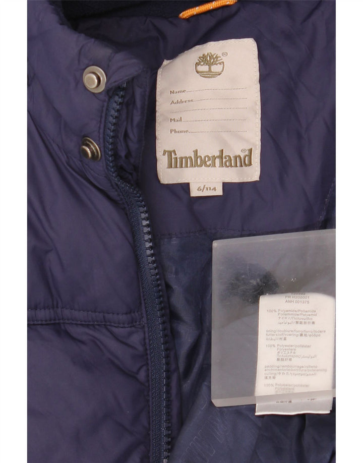 Timberland Chaqueta Acolchada Con Capucha Niño 5-6 Años Azul Marino Poliamida