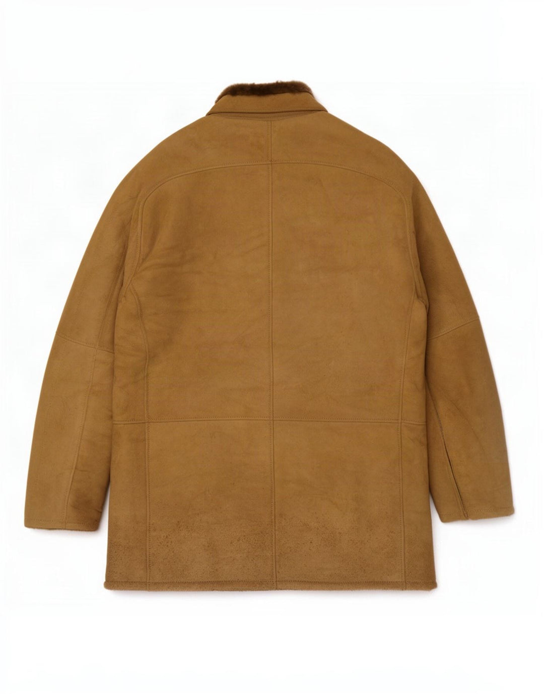 Vintage hombres shearling chaqueta IT 50 marrón grande