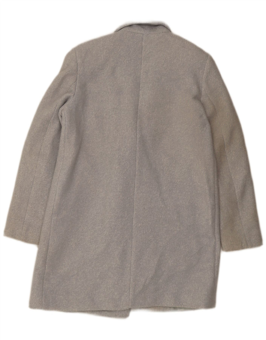 Zara Mujer Abrigo Extragrande De Doble Botonadura UK 6 XS Azul Moteado