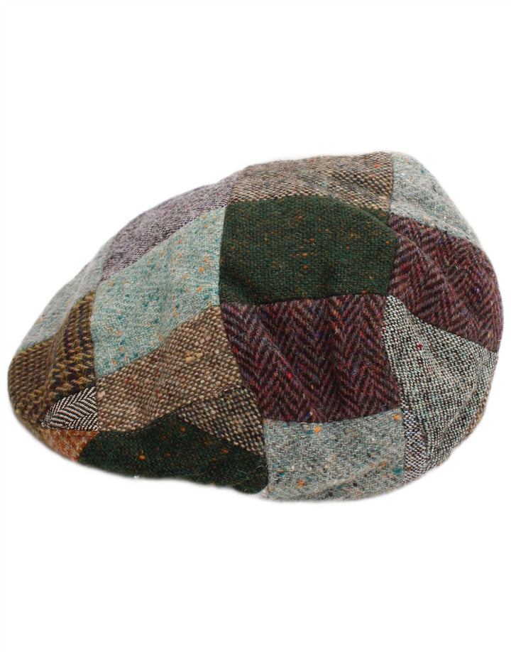 Jonathan Richard Gorra Plana Mujer Grande Multicolor Patchwork Lana Clásica