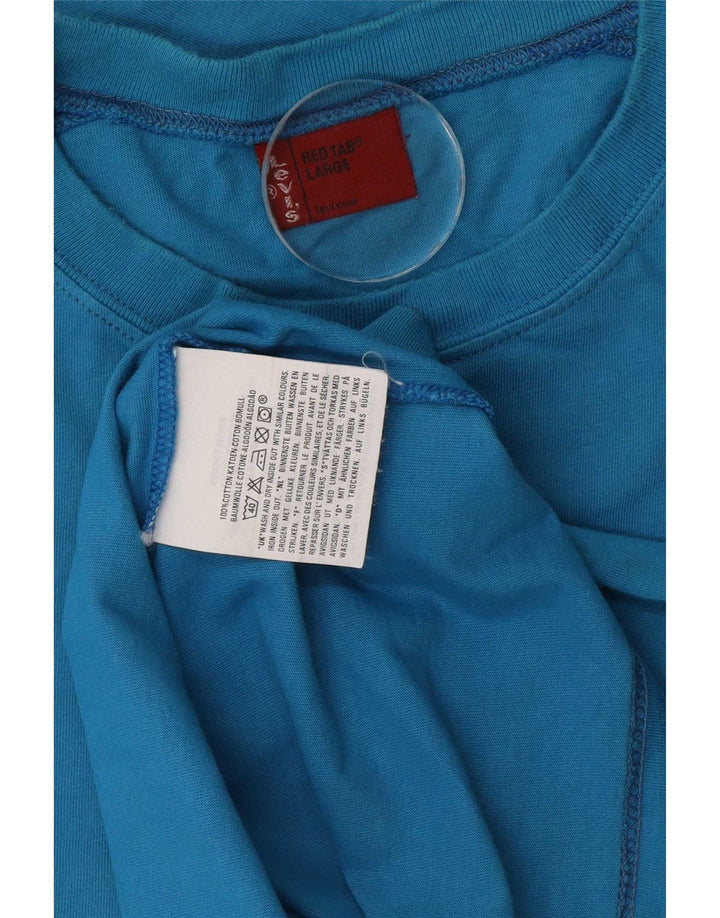 Levi's Top gráfico de manga larga de algodón color block en azul grande para hombre