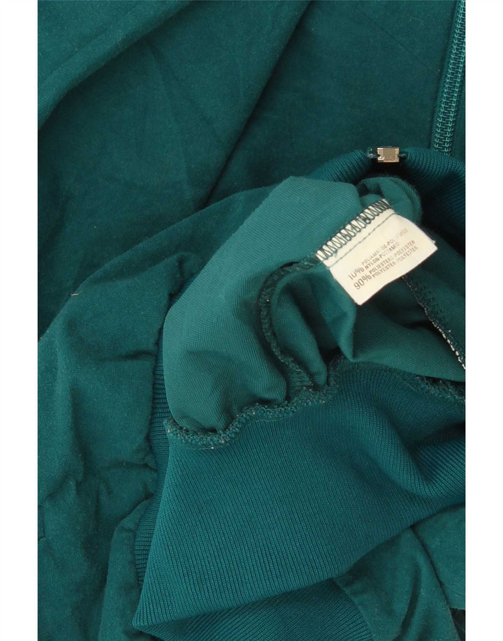 Asics - Chaqueta de chándal para mujer IT 46 Large Green Colourblock Retro