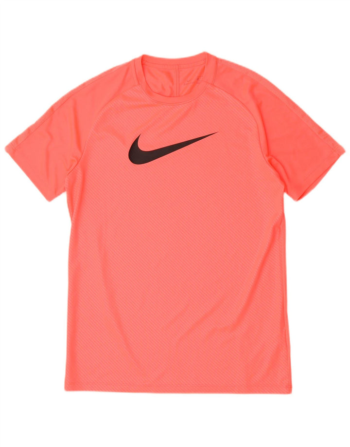 Nike Camiseta Dri Fit Graphic para hombre Top poliéster a rayas rosa medio