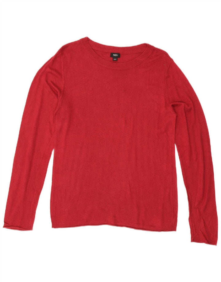 MOSSIMO Suéter tipo jersey con cuello barco para mujer Reino Unido 44 Grande Rayón rojo